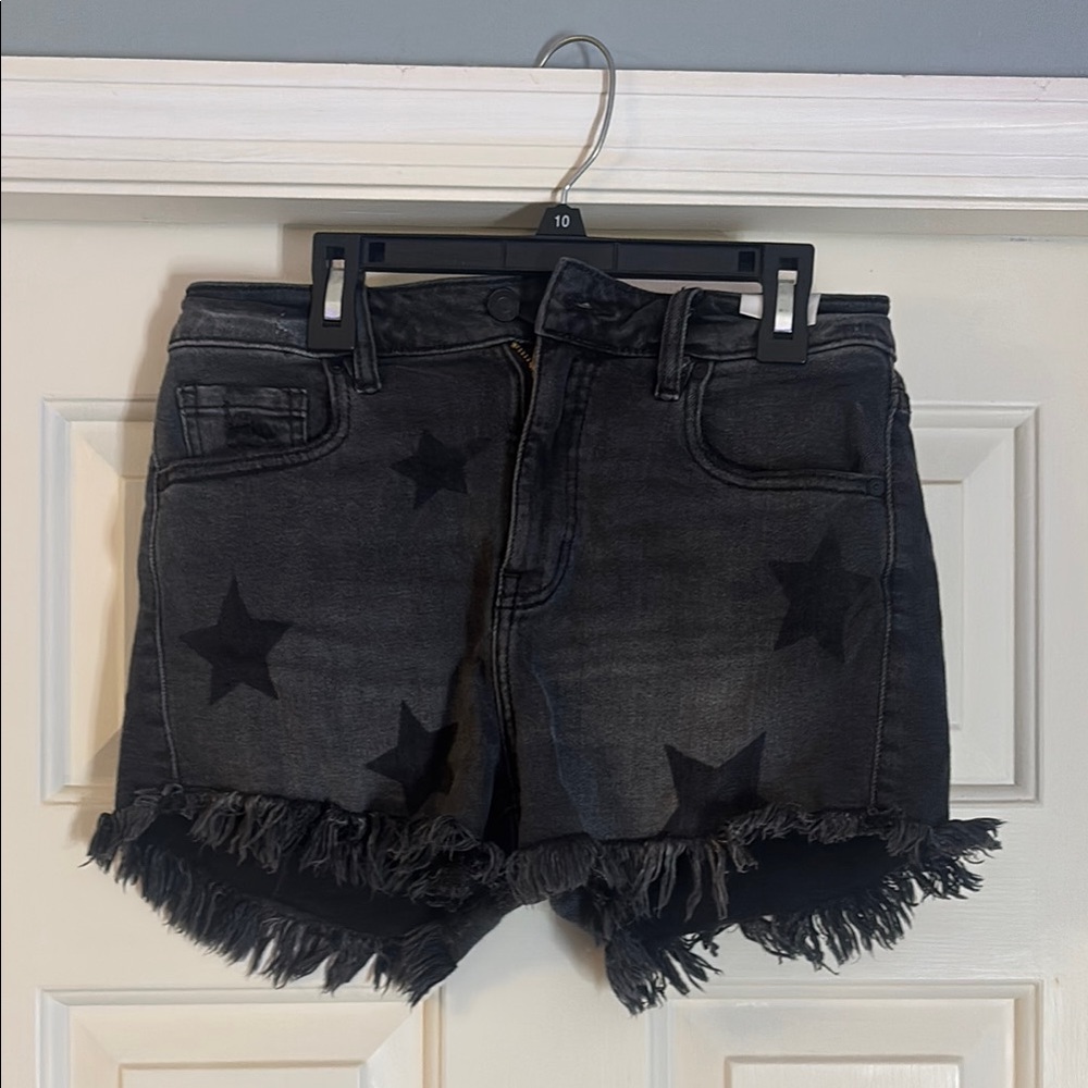 Black Star Denim Shorts